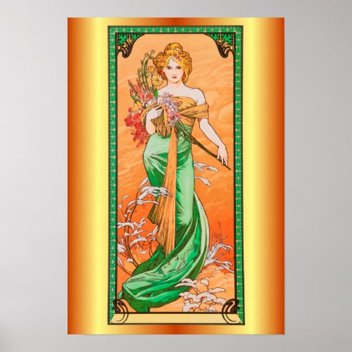 Spring by Alfons Mucha  1900  Poster