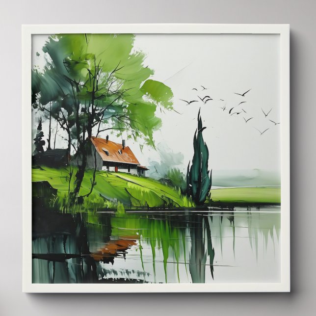 Spring by the Lake: Landscape - Peel And Stick Photo Tile (Front Set)