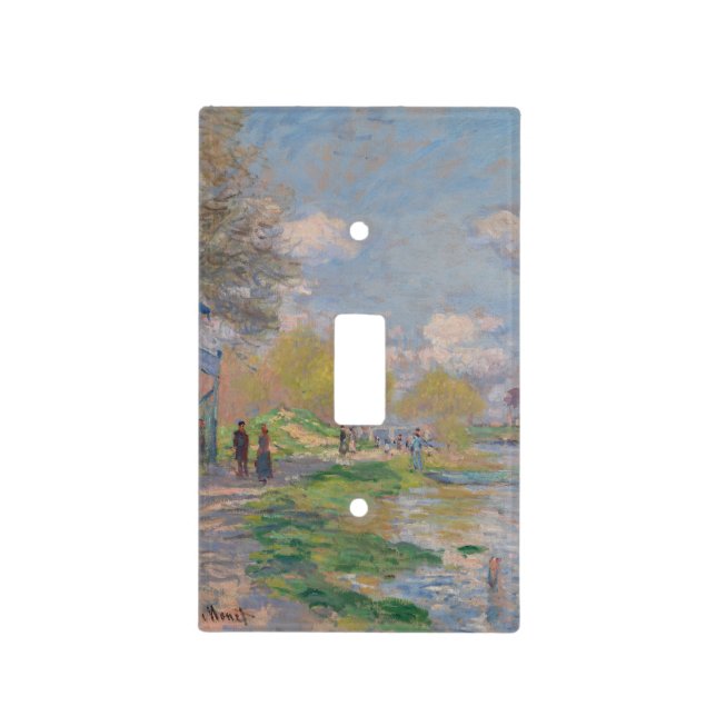 Spring by the Seine by Claude Monet Light Switch Cover (Front)