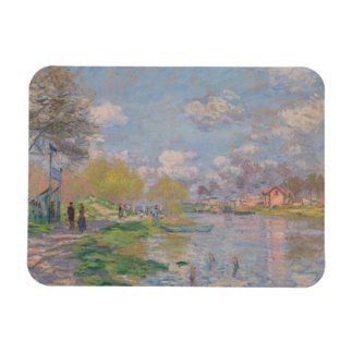 Spring by the Seine by Claude Monet Magnet