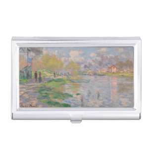 Spring by the Seine by Monet Impressionist Business Card Case