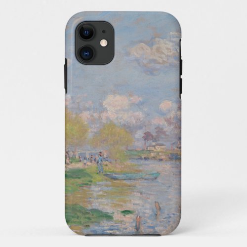 Spring by the Seine by Monet Impressionist  iPhone 11 Case