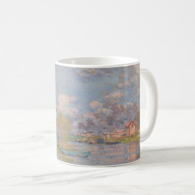 Spring by the Seine by Monet Impressionist Coffee Mug (Front Right)