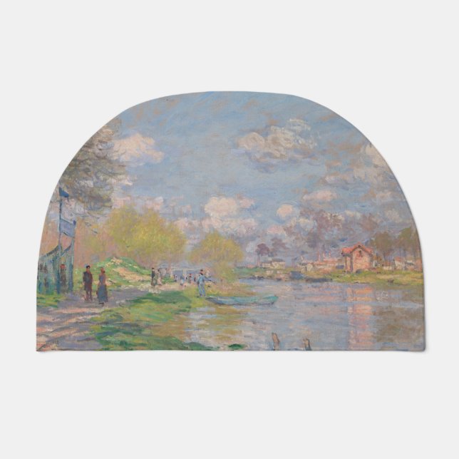 Spring by the Seine by Monet Impressionist Doormat (Front)