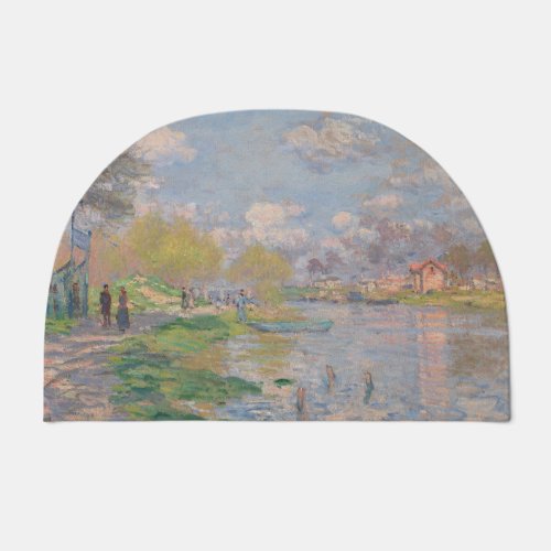 Spring by the Seine by Monet Impressionist Doormat