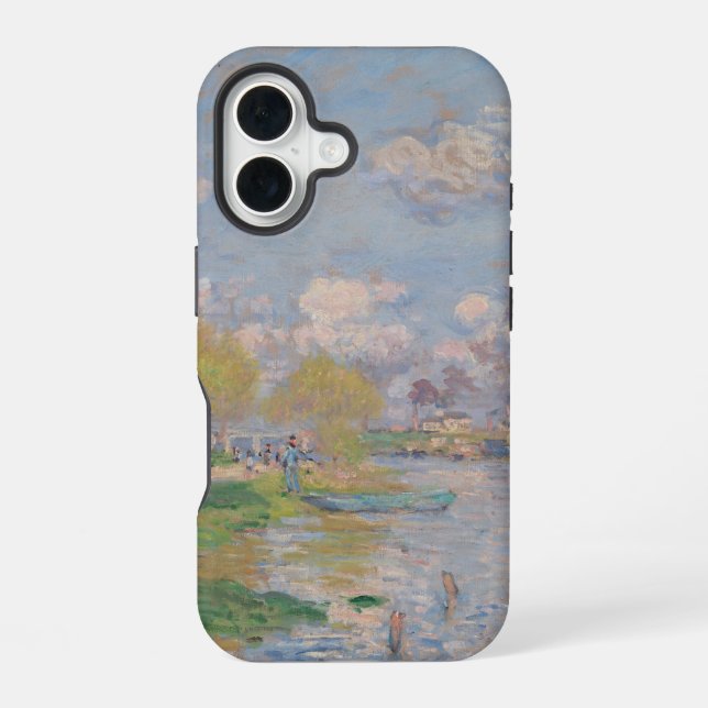 Spring by the Seine by Monet Impressionist  Iphone Case (Back)