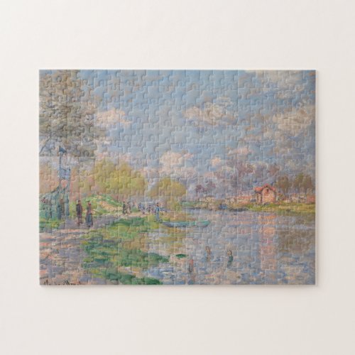 Spring by the Seine by Monet Impressionist Jigsaw Puzzle