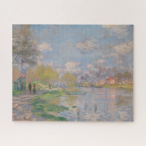 Spring by the Seine by Monet Impressionist Jigsaw Puzzle