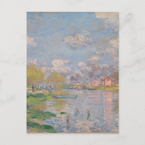 Spring by the Seine by Monet Impressionist Postcard
