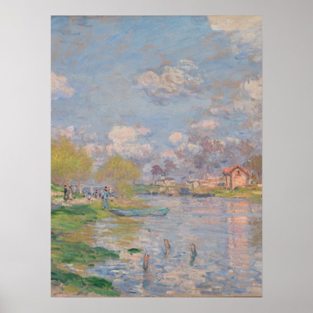 Spring by the Seine by Monet Impressionist Poster (Front)