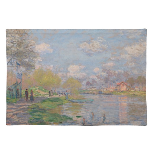 Spring by the Seine Claude Monet Cloth Placemat (Front)