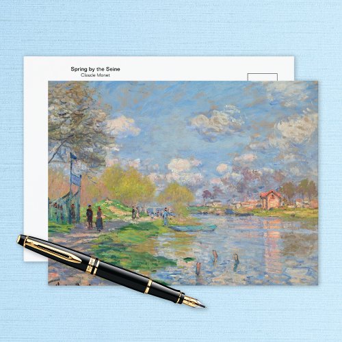 Spring by the Seine Claude Monet Postcard