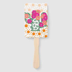 Spring Cactus Hand Fan
