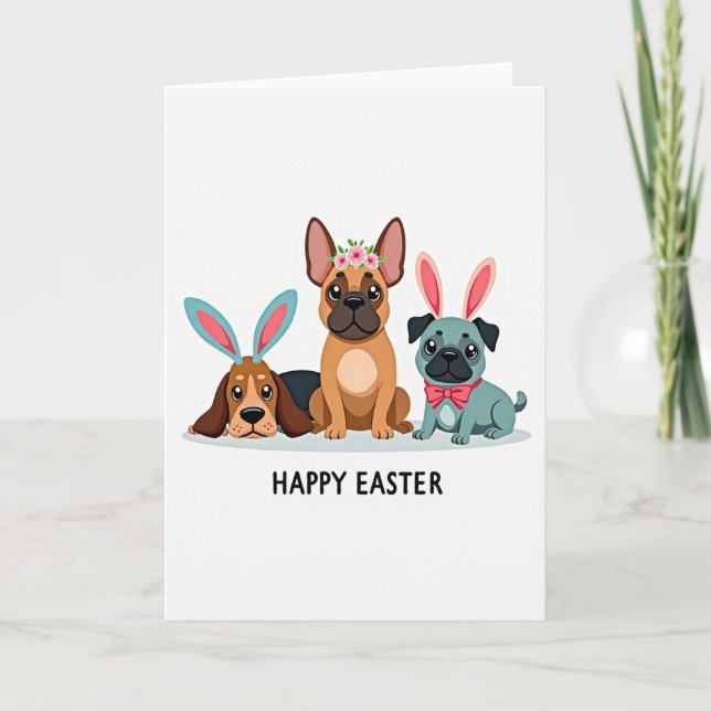 Spring Canine Party Card (Front)