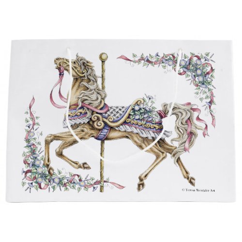 Spring Carousel Horse Drawing Gift Bag