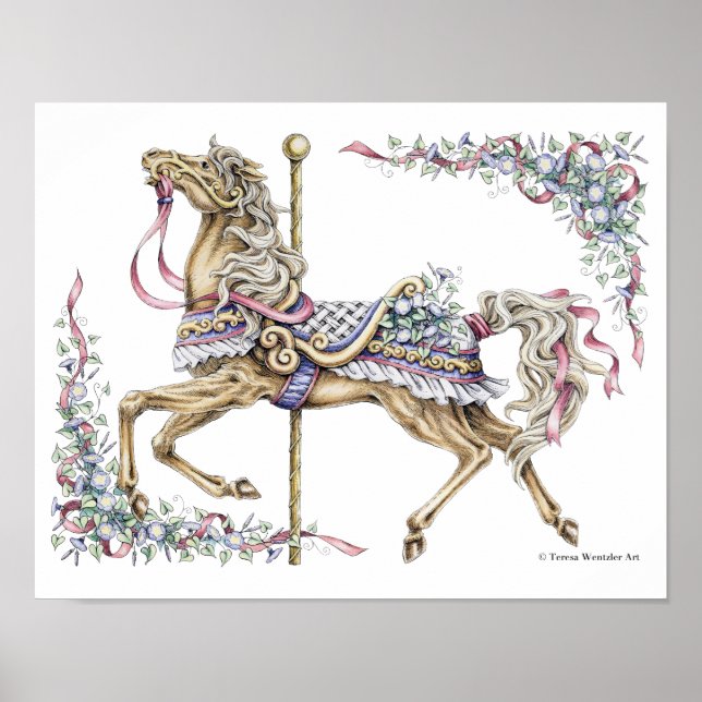 Spring Carousel Horse Poster (Front)
