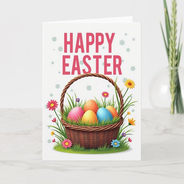Spring Celebration Egg Basket Card (Front)