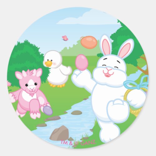 Spring Celebration Egg Hunt Classic Round Sticker