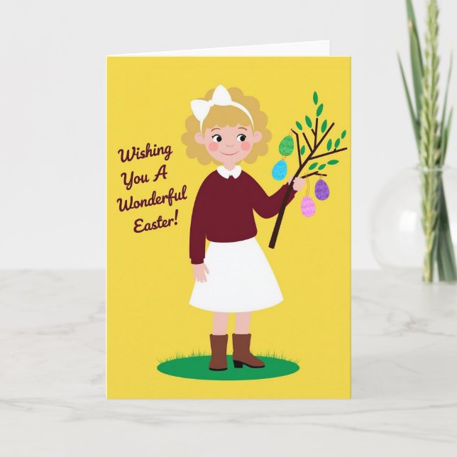 Spring Celebration Girl Art Card (Front)