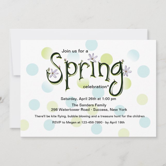 Spring Celebration Invitation (Front)