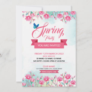 Spring Celebration Party Flyer Invitation