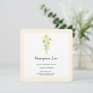 SPRING Chamomile Simple Bridal Shower Invitation