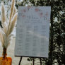 Spring Cherry Blossom Alphabetical Seating Chart Foam Board