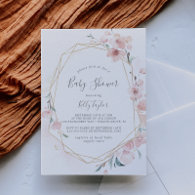 Spring Cherry Blossom Baby Shower Invitation