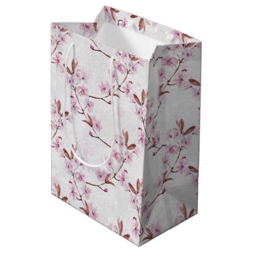 Spring Cherry Blossom Branches  Medium Gift Bag