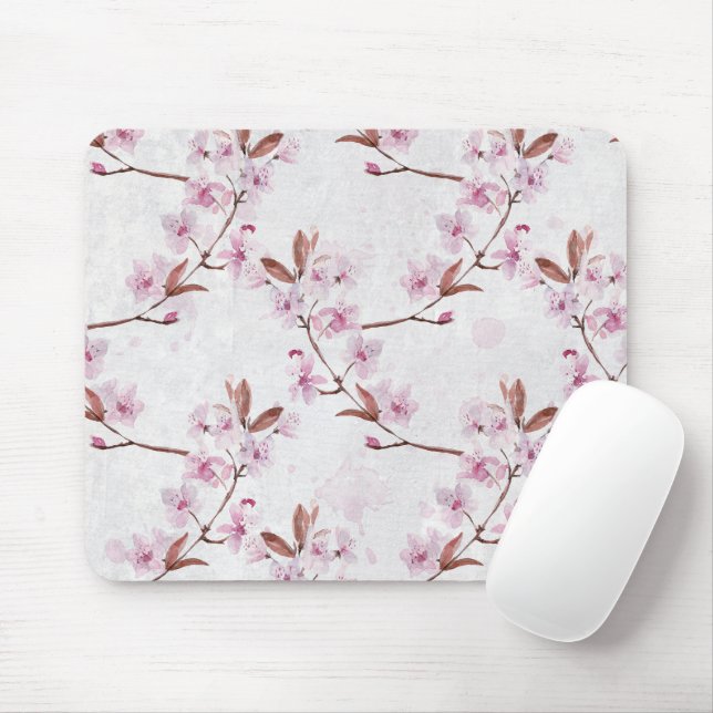 Spring Cherry Blossom Branches   Mouse Pad (With Mouse)