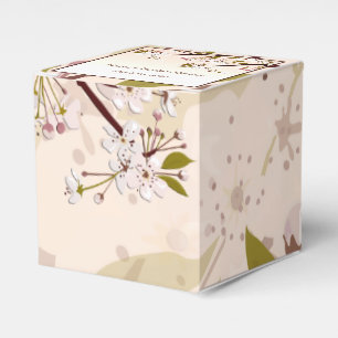 Spring Cherry Blossom Bridal Shower Favor Box