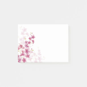 Spring Cherry Blossom Floral Watercolor Style Post-it Notes