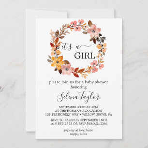 Spring Cherry Blossom It’s a Girl Baby Shower Invitation