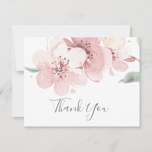 Spring Cherry Blossom Thank You Card