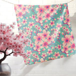 Spring Cherry Blossoms green  Baby Blanket<br><div class="desc">a beautiful baby blanket with a spring cherry blossom and green leaf design, available on Zazzle. This blanket is made from ultra-soft and cozy polyester fleece, making it perfect for snuggling with your little one. The art featured on the blanket is a lovely spring scene with pink cherry blossom flowers...</div>
