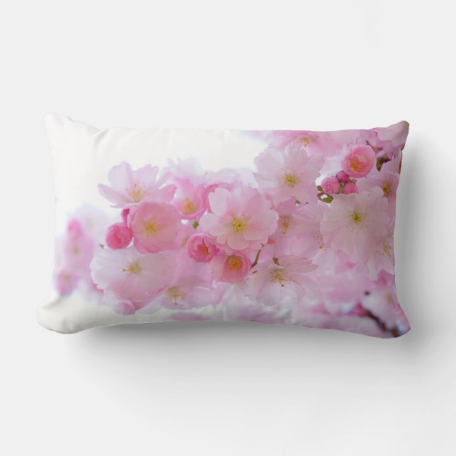 Spring - Cherry Blossoms Lumbar Pillow (Front)