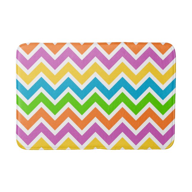 spring chevron bath mat (Front)