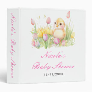 Spring Chick Baby Shower Photo Album 3 Ring Binder