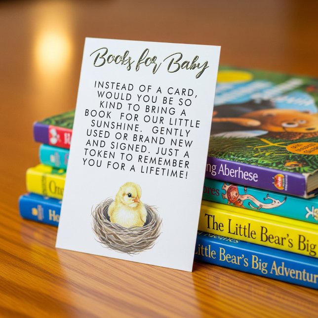 Spring Chick Yellow Baby Shower Book Request Enclosure Card (Spring Chick Yellow Baby Shower Book Request Enclosure Card
)