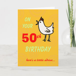 Spring Chicken 50th Birthday Card