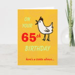 Spring Chicken 65th Birthday Card