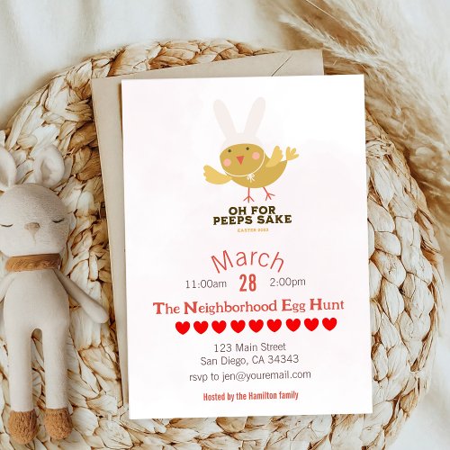 Spring Chicken Easter Party Invitation