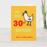 Spring Chicken Template Birthday Card