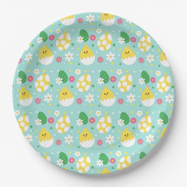Spring Chicks Paper Plates (Front)