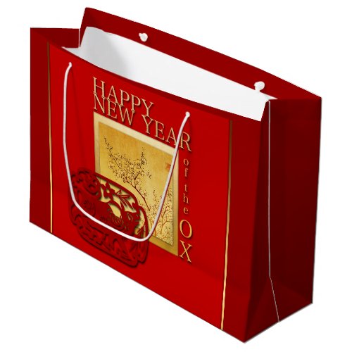 Spring Chinese Ox New Year 2021 Large Gift bag