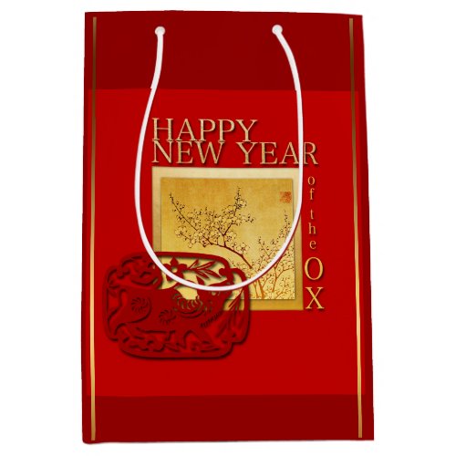 Spring Chinese Ox New Year 2021 Medium Gift bag