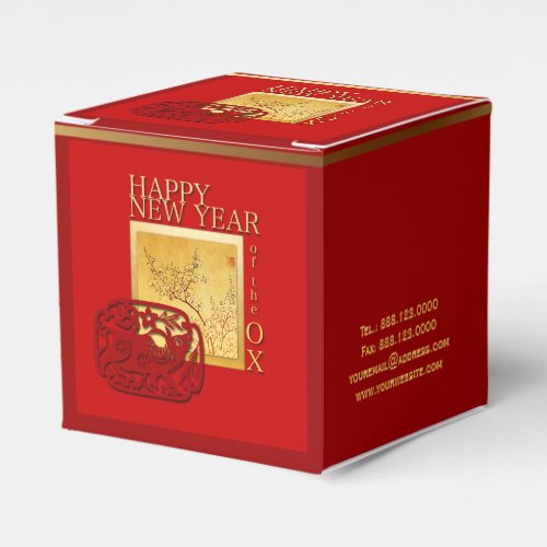 Spring Chinese OX Year 2021 Corporate Favor Box