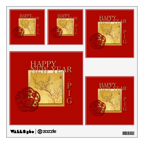 Spring Chinese Pig Year 2019 multiple Decals