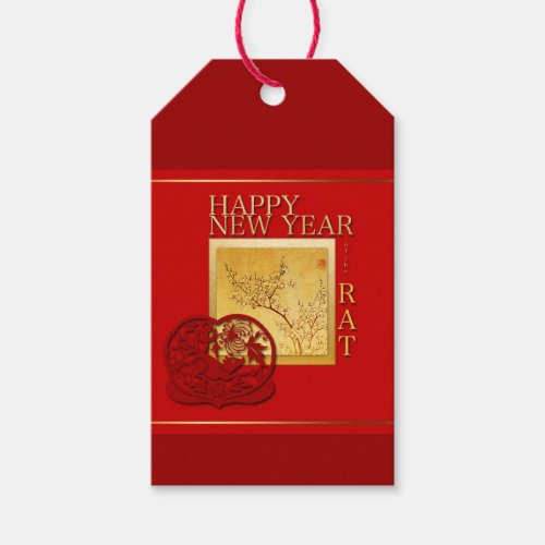 Spring Chinese Rat Year 2020 Gift Tag