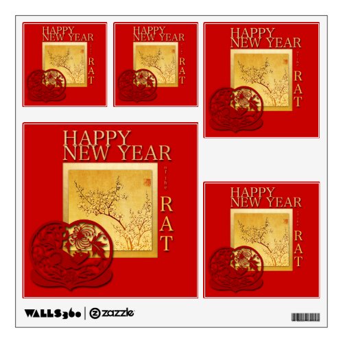 Spring Chinese Rat Year 2020 Wall Sticker Decals